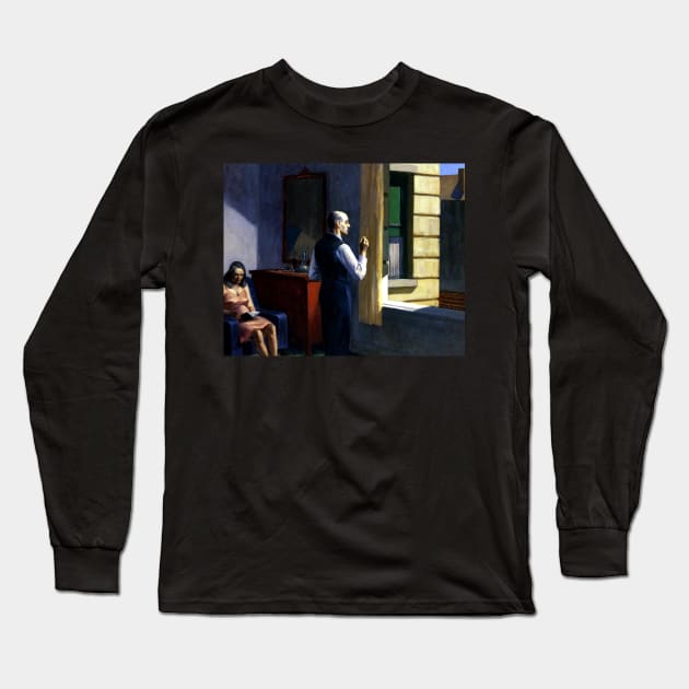 High Resolution Edward Hopper Hotel By The Railroad 1952 Long Sleeve T-Shirt by tiokvadrat